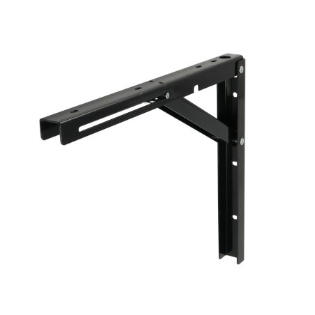 Składany wspornik, kątownik, mocowanie do blatu, półki czarny 39 x 30 cm