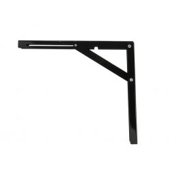 Składany wspornik, kątownik, mocowanie do blatu, półki czarny 39 x 30 cm