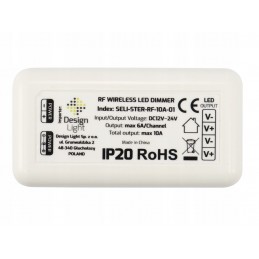 Zdalne sterowanie oświetleniem LED. Ściemniacz. Radio, czarny ,12V, 120W, DESIGN LIGHT SELI