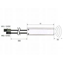 Włącznik wyłącznik zbliżeniowy IR do sterowania lamp, 2 tryby, LED 12V 36W, biały