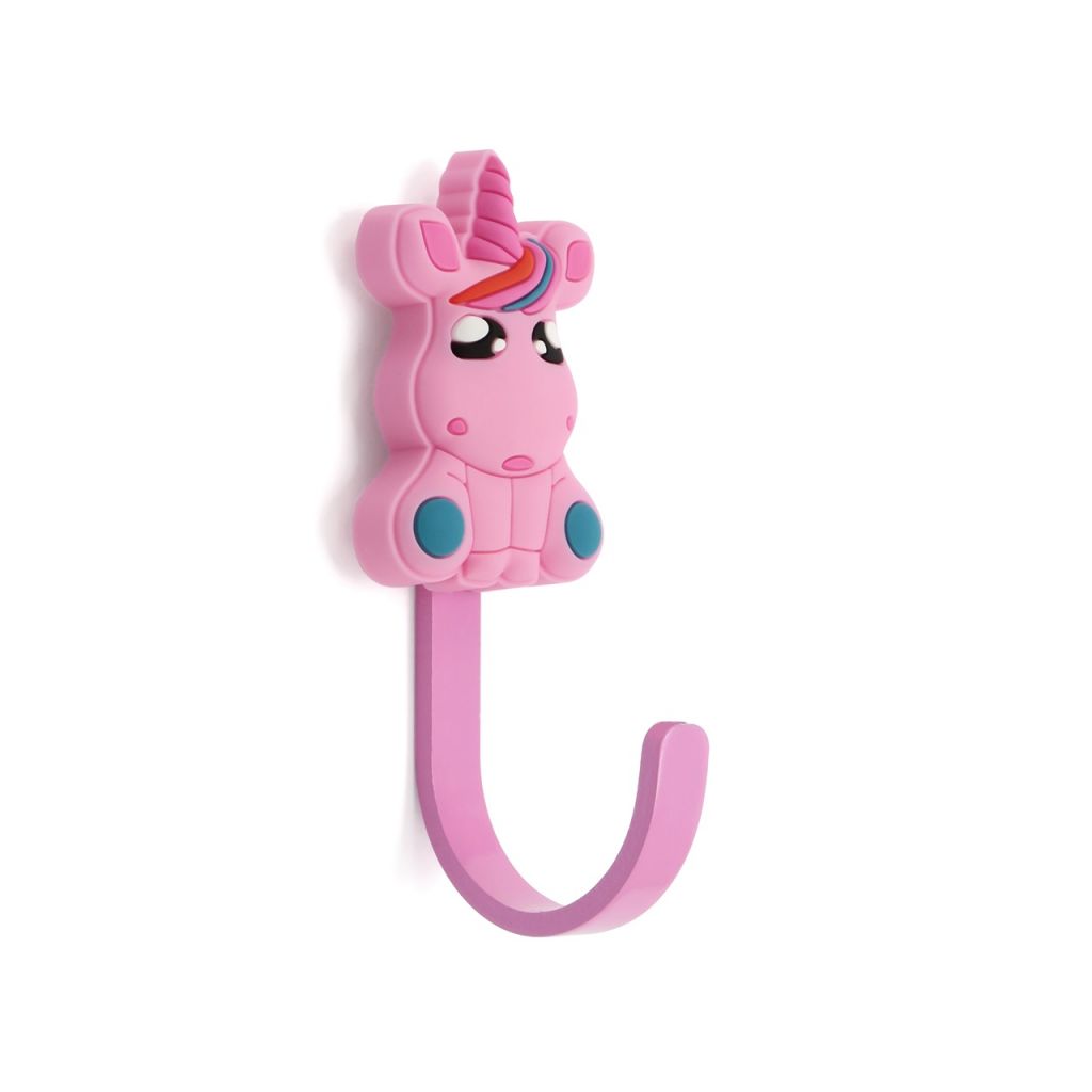 Wieszak meblowy dziecięcy. Silikonowy jednorożec, różowy GTV WM-UNICORN-RZ