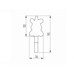 Wieszak meblowy dziecięcy. Silikonowy jednorożec, różowy GTV WM-UNICORN-RZ