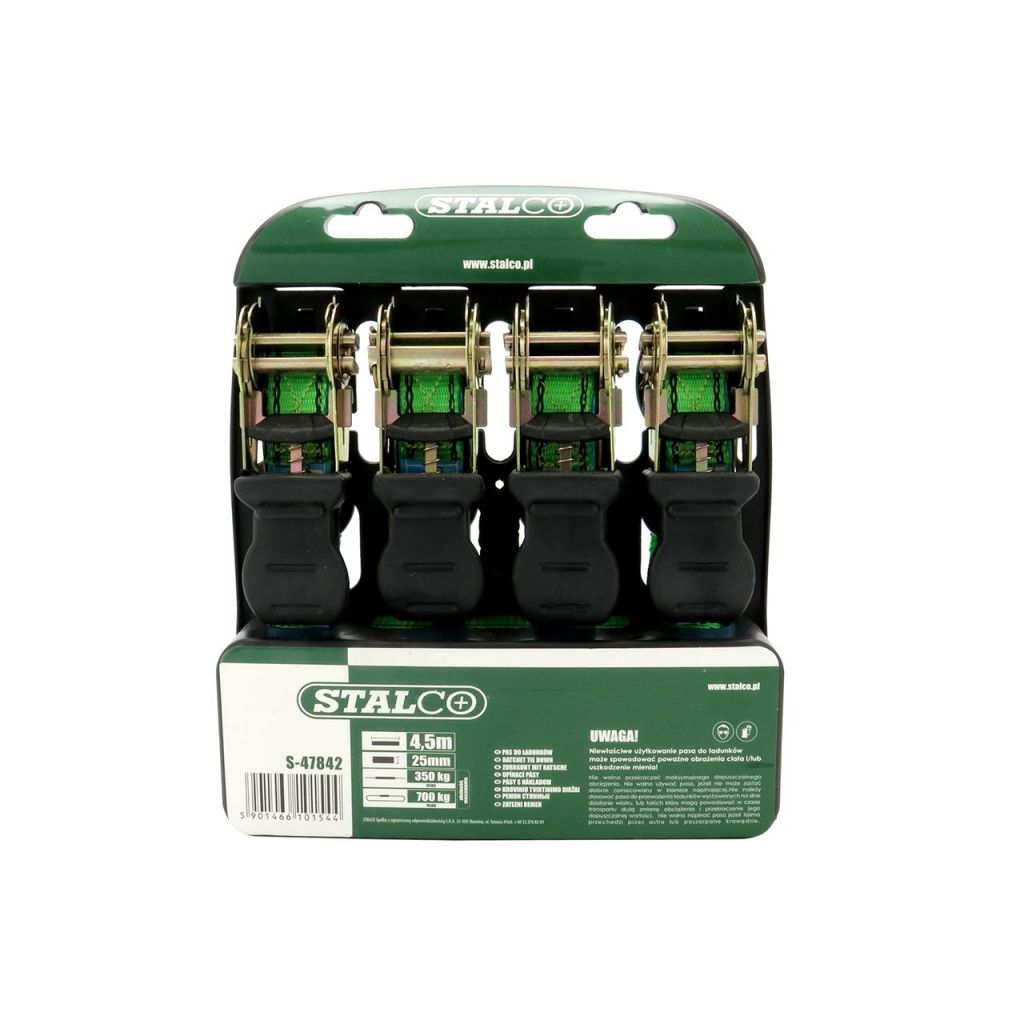 Mocne pasy do mocowania ładunków 25mm x 4.5 m, 700kg Stalco S-47842