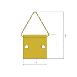 Uchwyt, zawieszka, ucho do wieszania obrazów, ramek, zdjęć, 12 x 23 mm