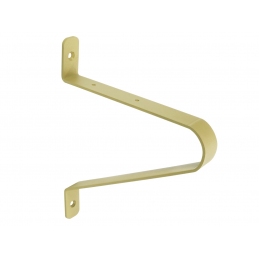 Złote wsporniki, podpórki, mocowania do półki. Loftowe, trójkątne, 2 sztuki. OLA