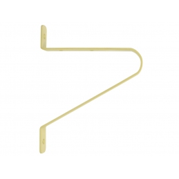 Złote wsporniki, podpórki, mocowania do półki. Loftowe, trójkątne, 2 sztuki. OLA