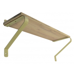 Złote wsporniki, podpórki, mocowania do półki. Loftowe, trójkątne, 2 sztuki. OLA