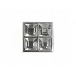 Gałka meblowa kwadratowa chrom + kryształowe wstawki metalowa DC CD3022