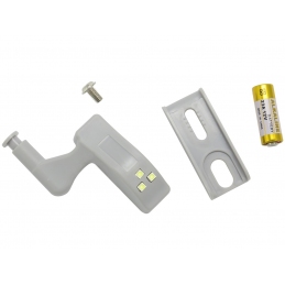 Automatyczne oświetlenie szafki, na zawias. 3 x LED, Bateria.