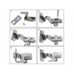 Automatyczne oświetlenie szafki, na zawias. 3 x LED, Bateria.