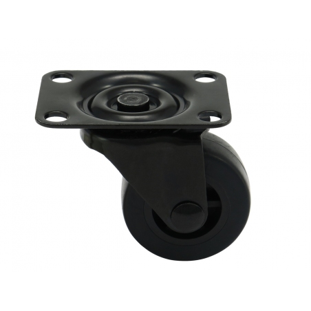 Kółko meblowe Ø 38 mm, obrotowe, z łożyskiem, małe, czarne