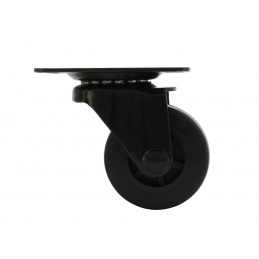 Kółko meblowe Ø 38 mm, obrotowe, z łożyskiem, małe, czarne