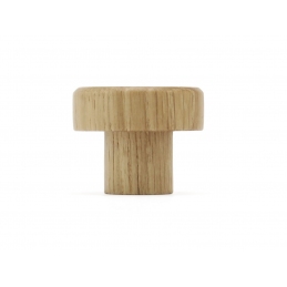 Gałka meblowa drewniana, wieszak. Dąb, okrągła, 30 x 25 mm G91