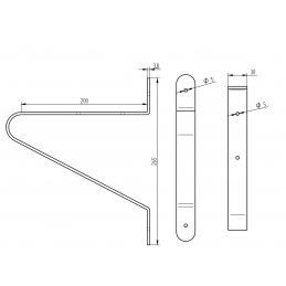 Czarne wsporniki, podpórki, mocowania do półki. Loftowe, trójkątne, 2 sztuki.