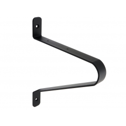 Czarne wsporniki, podpórki, mocowania do półki. Loftowe, trójkątne, 2 sztuki.