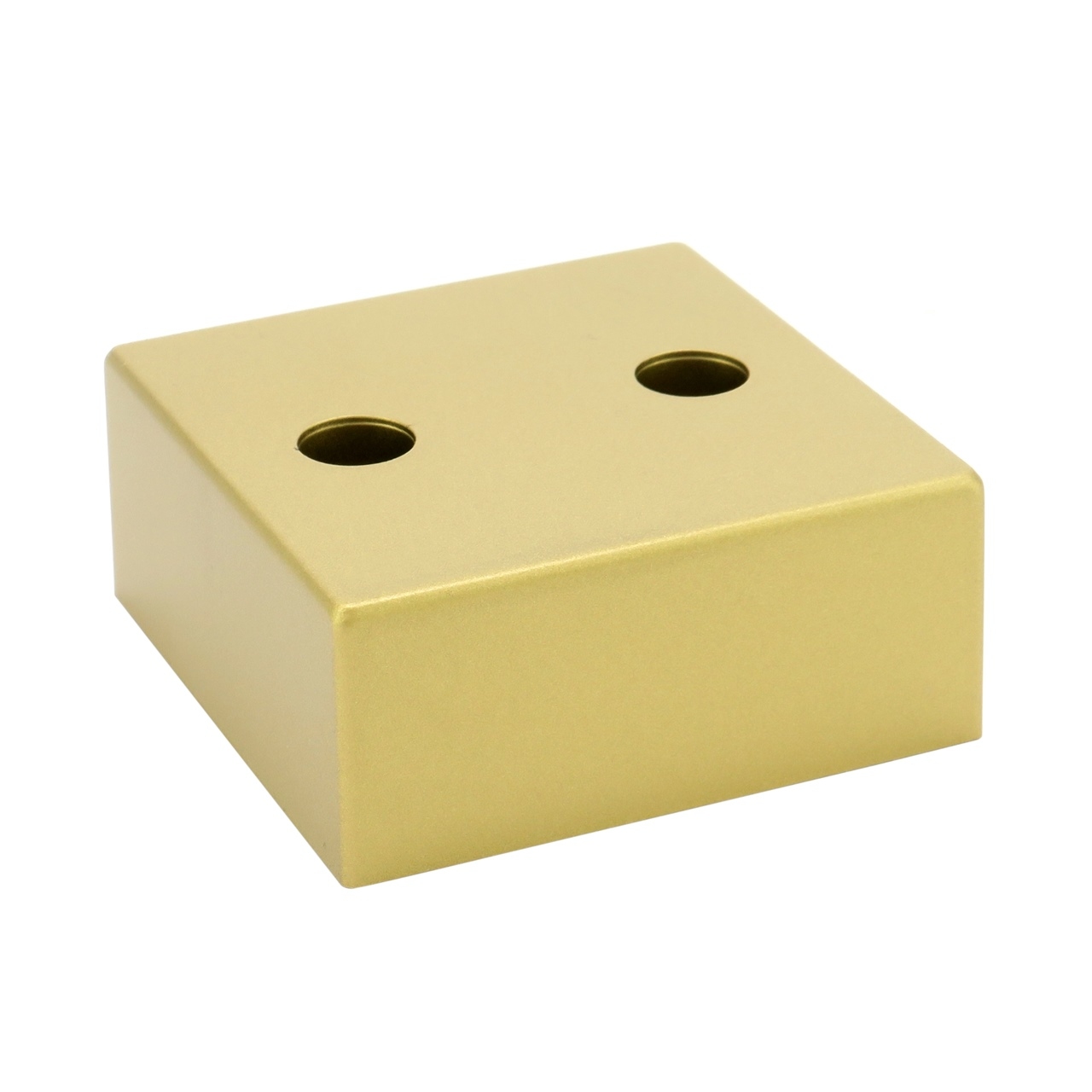 Nóżka meblowa, stopka, kwadratowa, niska, złota, 60 x 60 x 25