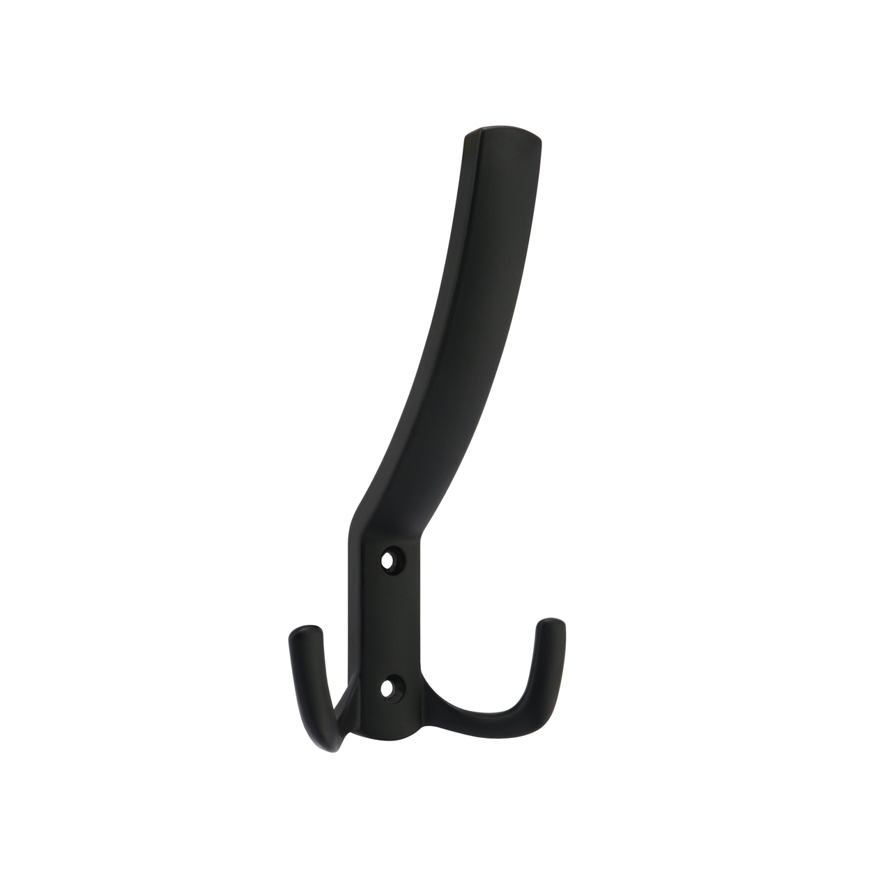 Wieszak na ubrania, meblowy potrójny haczyk, czarny mat WM007