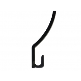 Wieszak na ubrania, meblowy potrójny haczyk, czarny mat WM007