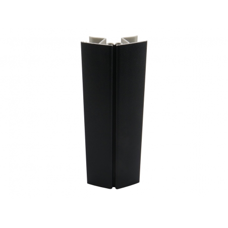 Narożnik cokołu kuchennego podszafkowego, 15 cm. Czarny matowy.