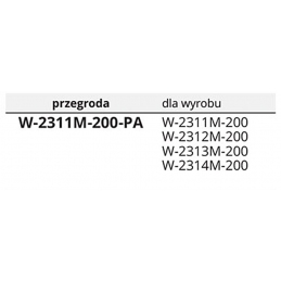 Przegroda do kosza cargo Nomet 20 cm W-2311M-200-PA.P22