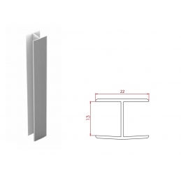 Łącznik H do cokołu kuchennego podszafkowego, 10 cm. Czarny matowy.