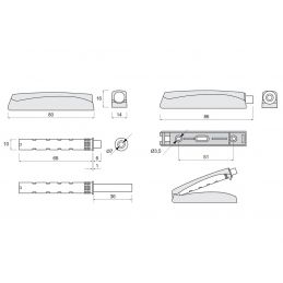 Odbojnik meblowy samootwieracz do drzwi z silikonem czarny