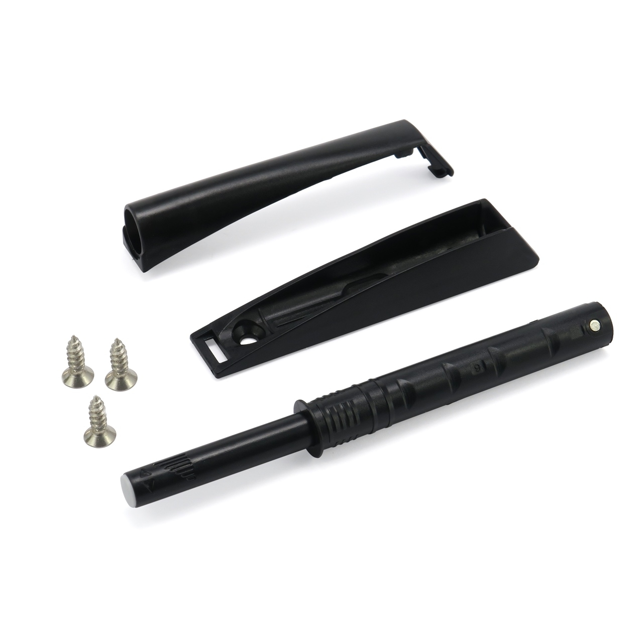 Odbojnik meblowy samootwieracz do drzwi z silikonem czarny