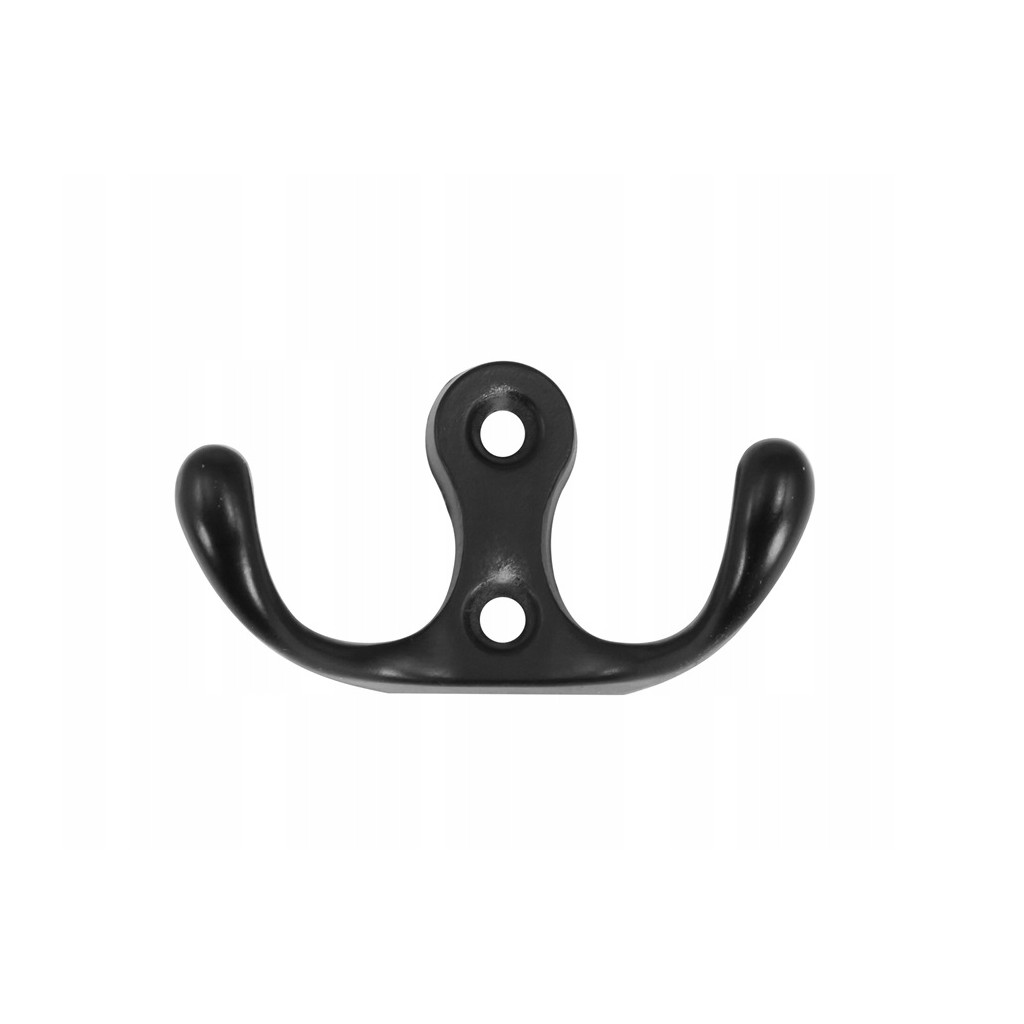 Wieszak na ubrania, meblowy, haczyk, metalowy mały, czarny WM001 / WP19