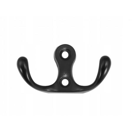 Wieszak na ubrania, meblowy, haczyk, metalowy mały, czarny WM001 / WP19