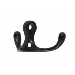 Wieszak na ubrania, meblowy, haczyk, metalowy mały, czarny WM001 / WP19