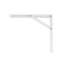 Składany wspornik, kątownik, mocowanie do blatu, półki białe 49 x 30 cm