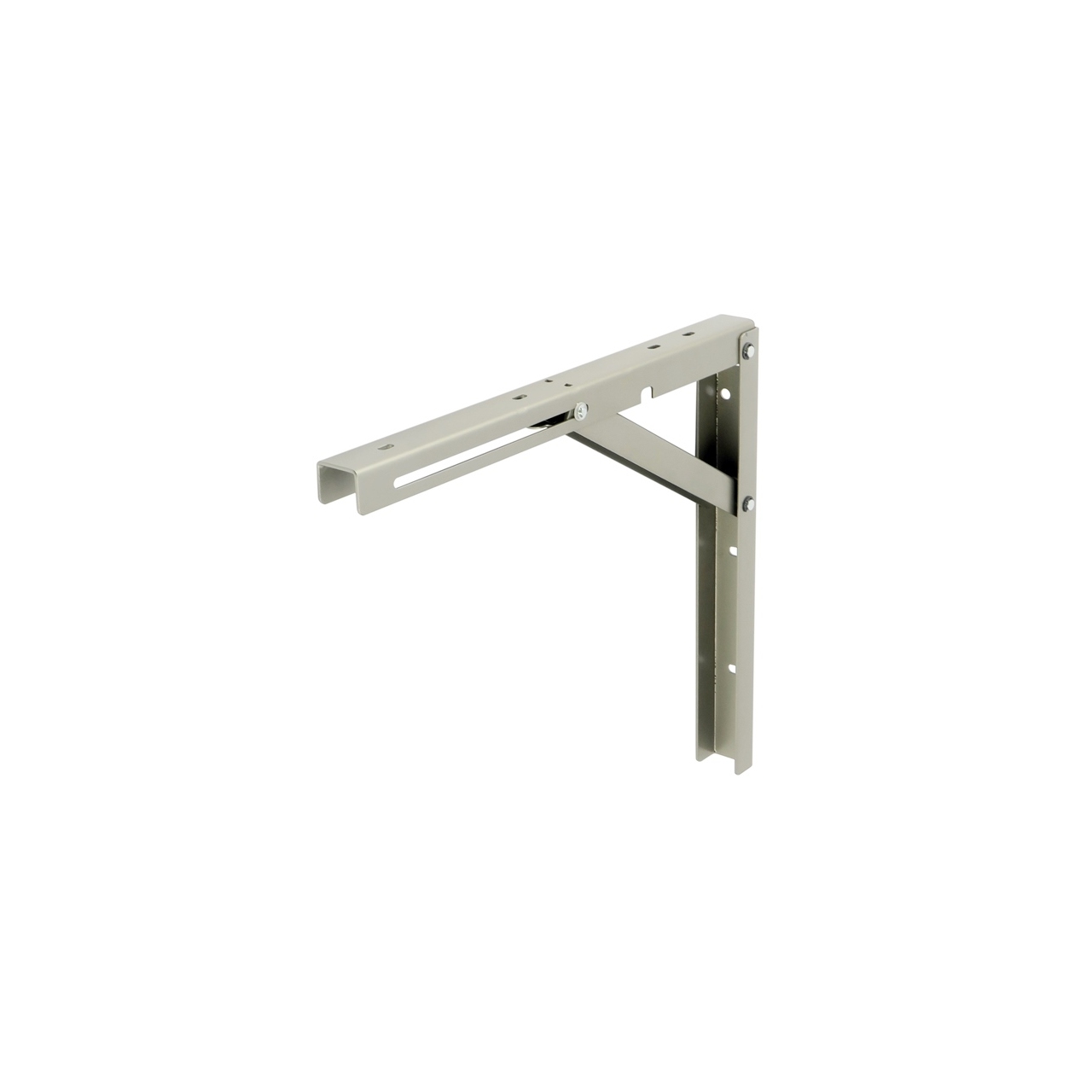 Składany wspornik, kątownik, mocowanie do blatu, półki satyna 49 x 30 cm