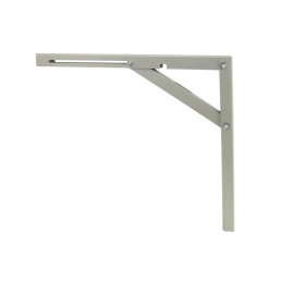 Składany wspornik, kątownik, mocowanie do blatu, półki satyna 49 x 30 cm