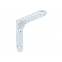 Srebrny wspornik, podpórka, mocowanie do półki, metalowe. 7,5 x 7,5 x 2 cm