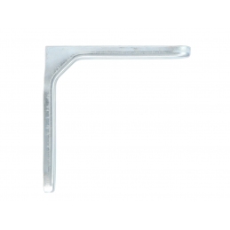 Srebrny wspornik, podpórka, mocowanie do półki, metalowe. 7,5 x 7,5 x 2 cm