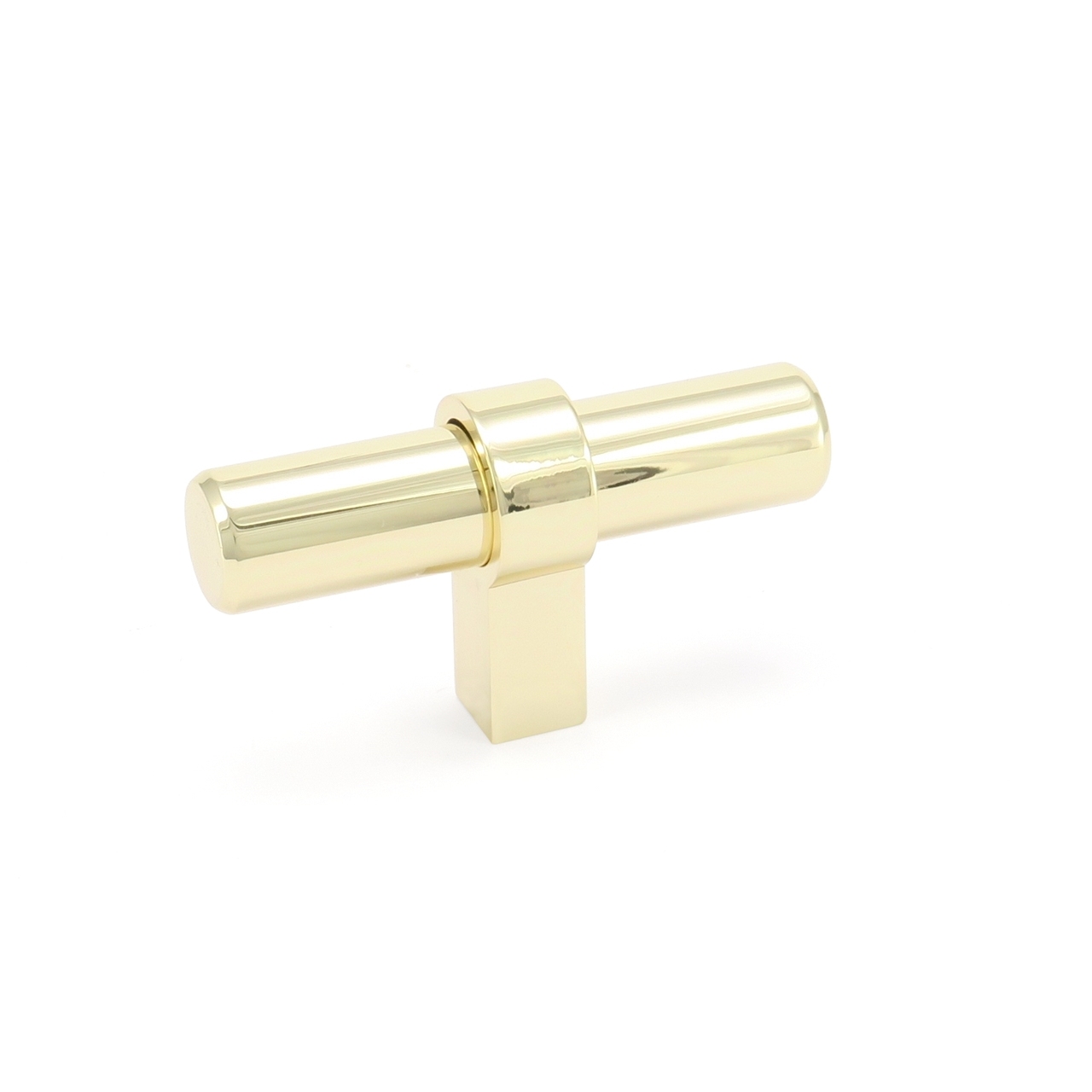 Gałka, uchwyt, wieszak meblowy złoty, relingowy, mały wąski, 61 x 18 mm, INES