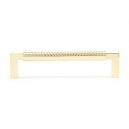 Złoty uchwyt do mebli. Metalowy, radełkowany. Glamour. 128, 160, 320