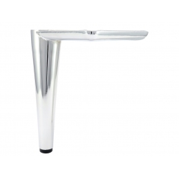 Nóżka meblowa, chromowana, narożna, stożek, metalowa 15 cm