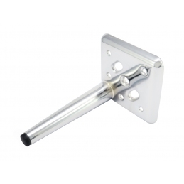 Nóżka meblowa, chromowana, narożna, stożek, metalowa 15 cm