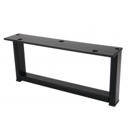 Prosta noga stopka podstawka meblowa metalowa czarna 9 x 20 cm