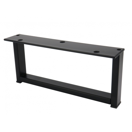 Prosta noga stopka podstawka meblowa metalowa czarna 9 x 20 cm