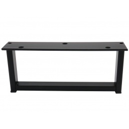 Prosta noga stopka podstawka meblowa metalowa czarna 9 x 20 cm