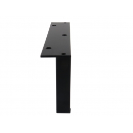 Prosta noga stopka podstawka meblowa metalowa czarna 9 x 20 cm