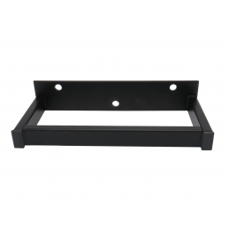 Prosta noga stopka podstawka meblowa metalowa czarna 9 x 20 cm