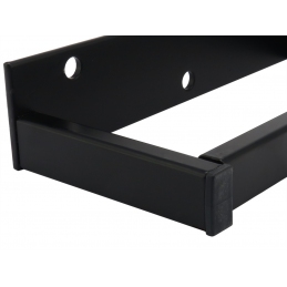 Prosta noga stopka podstawka meblowa metalowa czarna 9 x 20 cm