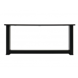 Prosta noga stopka podstawka meblowa metalowa czarna 9 x 20 cm