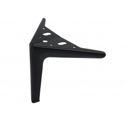 Noga do mebli, szafek, komód, masywna, czarna, narożna 15 cm