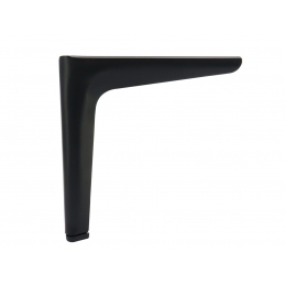 Noga do mebli, szafek, komód, masywna, czarna, narożna 15 cm