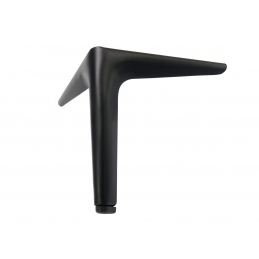 Noga do mebli, szafek, komód, masywna, czarna, narożna 15 cm