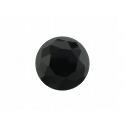 Gałka meblowa kryształowa czarna + chrom 25 mm 1124